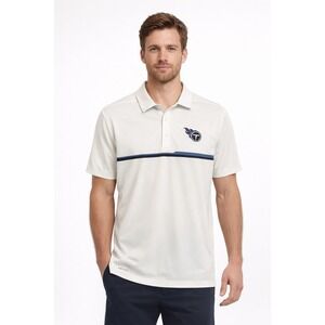 Nike Tennessee Titans NFL Onfield Dri-FIT Polo Shirt Mens Medium White Blue